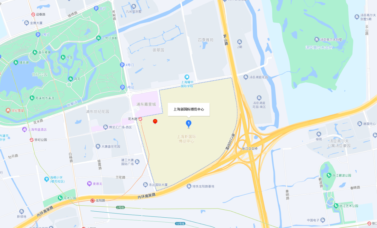 第十六屆世界制藥機械、包裝設備與材料中國展位置